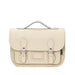 Leather Midi Satchel - Pastel Cream-0