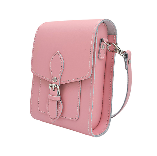 Handmade Leather Festival Phone Bag - Pastel Pink-0