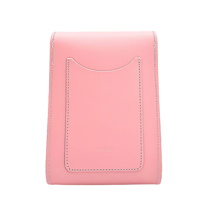 Handmade Leather Festival Phone Bag - Pastel Pink-2