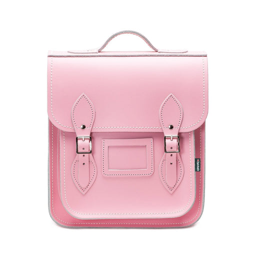 Handmade Leather City Backpack - Pastel Pink-0