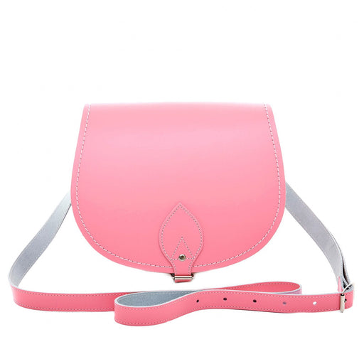 Handmade Leather Saddle Bag - Pastel Pink-0