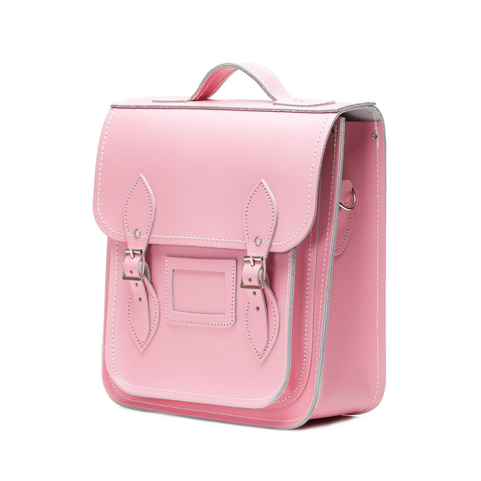 Handmade Leather City Backpack - Pastel Pink-1