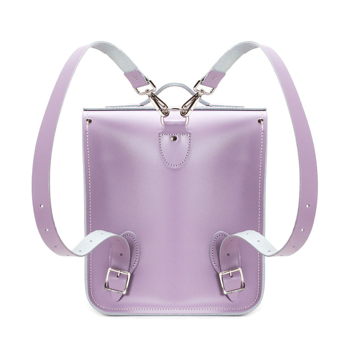 Handmade Leather City Backpack - Pastel Violet-2