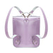 Handmade Leather City Backpack - Pastel Violet-2