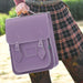 Handmade Leather City Backpack - Pastel Violet-5