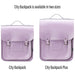 Handmade Leather City Backpack - Pastel Violet-4