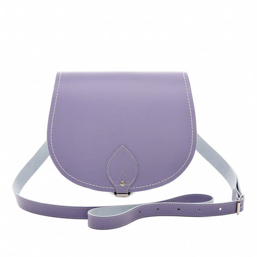 Handmade Leather Saddle Bag - Pastel Violet-0