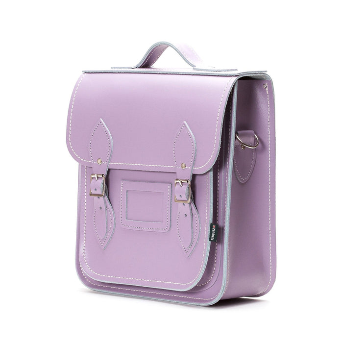 Handmade Leather City Backpack - Pastel Violet-1