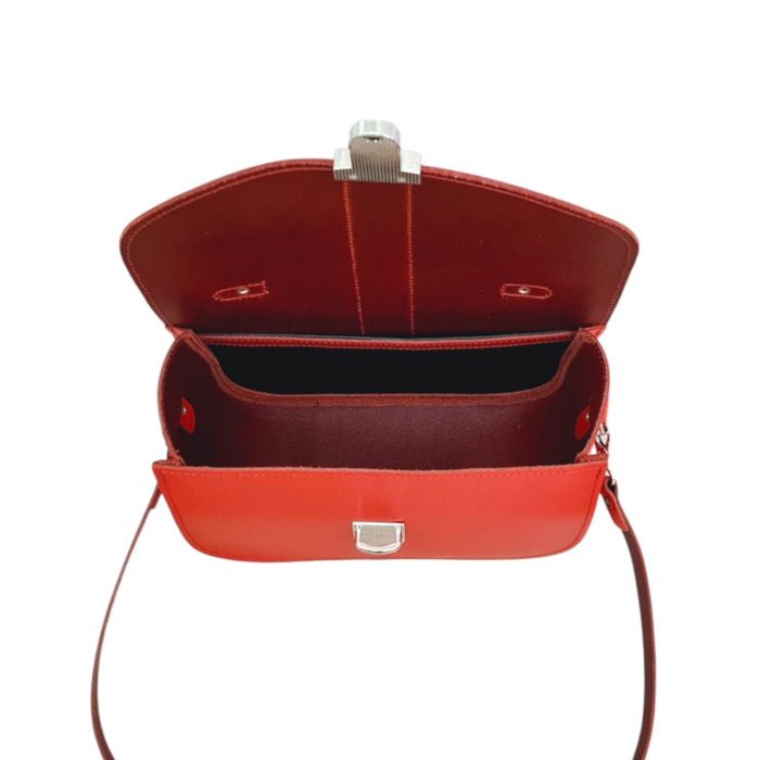 Olympia Handmade Leather Bag - Pillar Box Red-4