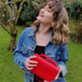 Aura Handmade Leather Bag - Pillar Box Red-3