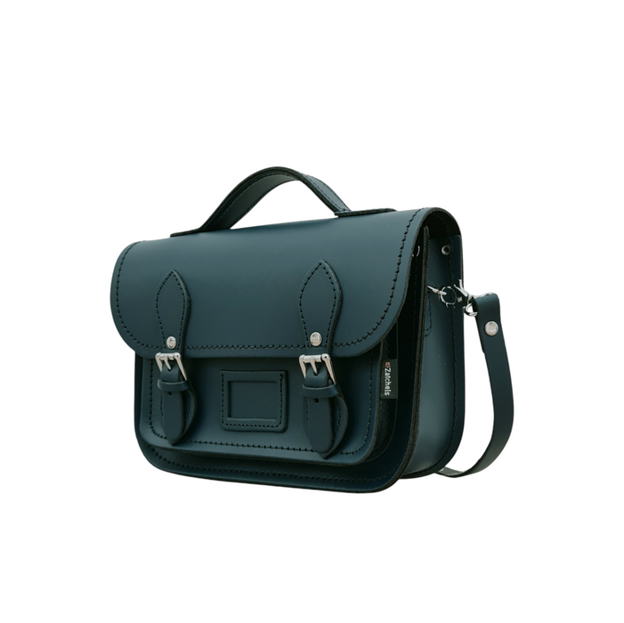 Leather Midi Satchel - Pine-1