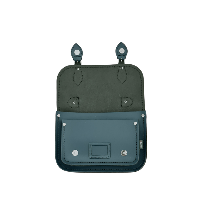 Leather Midi Satchel - Pine-4