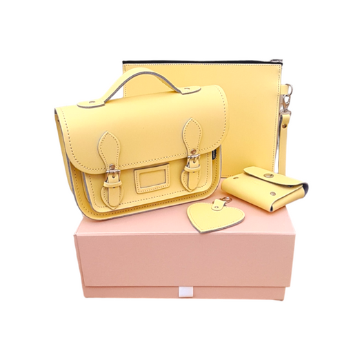 Handmade Leather Midi Collection Gift Set - Primrose - Yellow-0