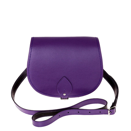 Handmade Leather Saddle Bag - Purple-0