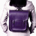 Handmade Leather City Backpack - Purple-5