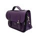 Leather Midi Satchel - Purple-1