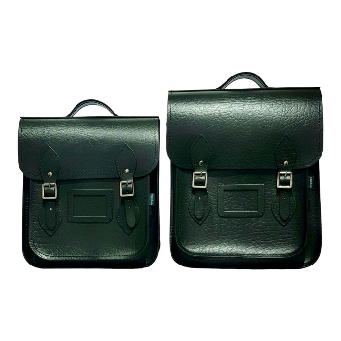 Handmade Leather City Backpack - Executive - British Racing Green-3