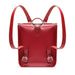 Handmade Leather City Backpack - Red-2