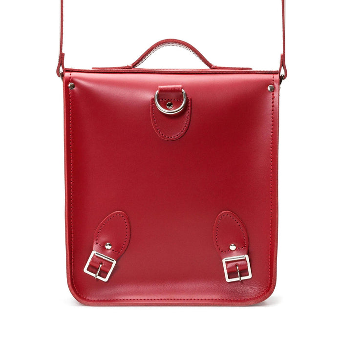 Handmade Leather City Backpack - Red-3