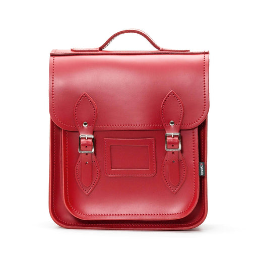 Handmade Leather City Backpack - Red-0