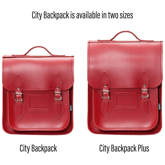 Handmade Leather City Backpack - Red-6