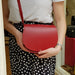 Handmade Leather Saddle Bag - Red-2