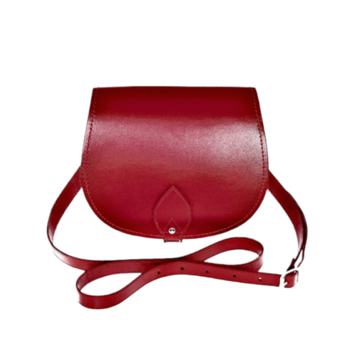 Handmade Leather Saddle Bag - Red-0