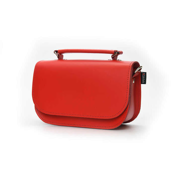 Aura Handmade Leather Bag - Pillar Box Red-1