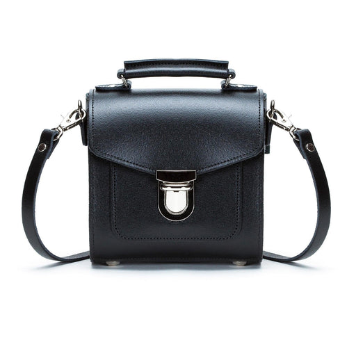 Handmade Leather Sugarcube Handbag - Black-0