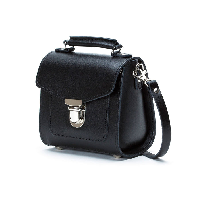 Handmade Leather Sugarcube Handbag - Black-1