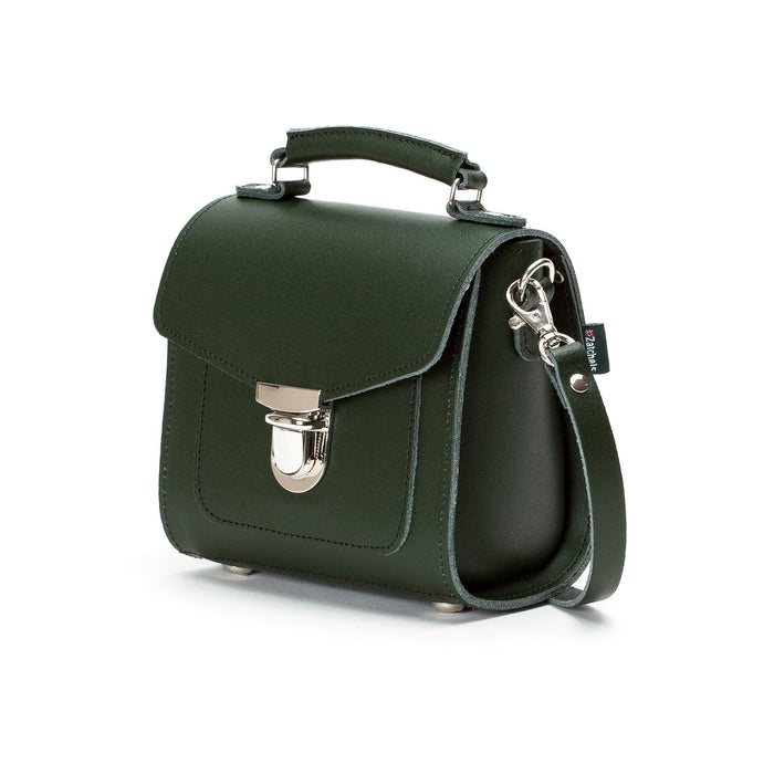 Handmade Leather Sugarcube Handbag - Ivy Green-1