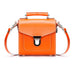Handmade Leather Sugarcube Handbag - Orange-0