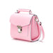 Handmade Leather Sugarcube Handbag - Pastel Pink-1