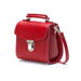 Handmade Leather Sugarcube Handbag - Red-1