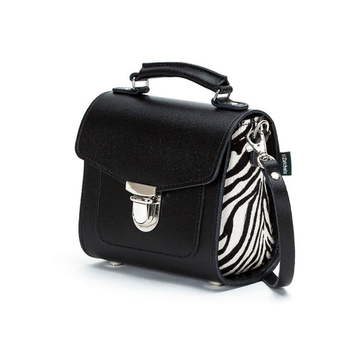 Handmade Leather Sugarcube Handbag - Zebra-0