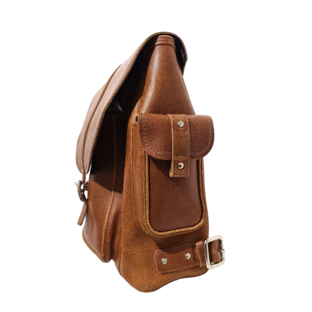 Men's Leather Tannery Backpack - Tan-3