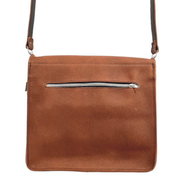 Men's Leather Tannery Messenger - Tan-4