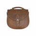 Handmade Tannery Leather Saddle Bag - Tan-0