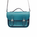 Leather Midi Satchel - Teal-2