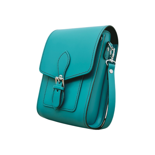 Handmade Leather Festival Phone Bag - Teal-0