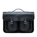 Twin Pocket Executive Handmade Leather Satchel - Black-0