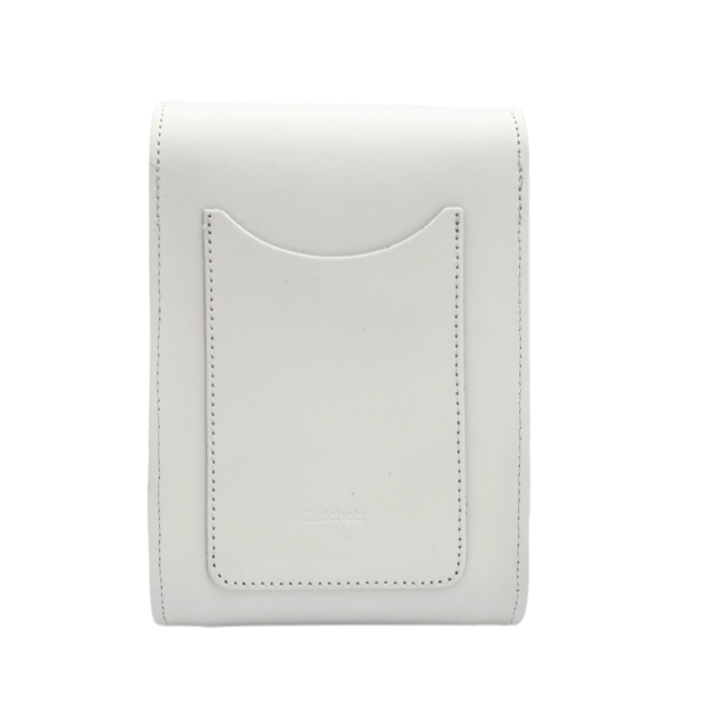 Handmade Leather Festival Phone Bag - White-2