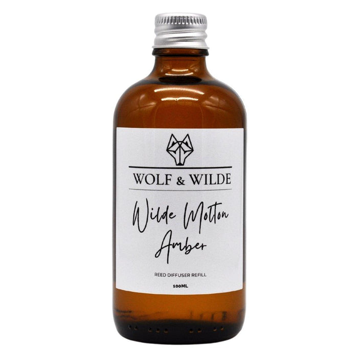 Wilde Molton Amber 100ML Luxury Reed Diffuser Refill In Amber Glass Bottle-1