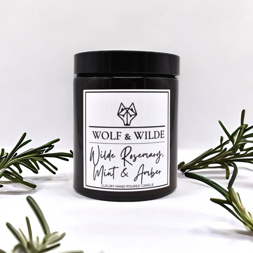 Wilde Rosemary, Mint & Amber Luxury Aromatherapy Scented Candle-0