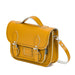 Leather Midi Satchel - Yellow Ochre-1