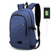 E6715 - Kono Business Laptop Backpack With Usb Charging Port - Navy Blue - Image 1