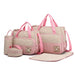 9026 - Miss Lulu Polyester 5 Pcs Set Maternity Baby Changing Bag Dot - Pink - Image 1