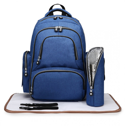 E6706 - Kono Large Capacity Multi Function Baby Diaper Backpack Blue - Image 1