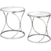 Silver Curved Design Set Of 2 Side Tables - Love Thy Bargains