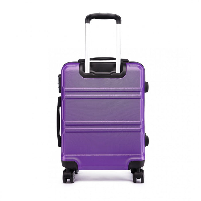 Abs Sculpted Horizontal Design 20 Inch Cabin Luggage - Purple